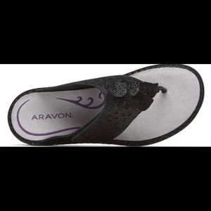 Aravon Black Sandal